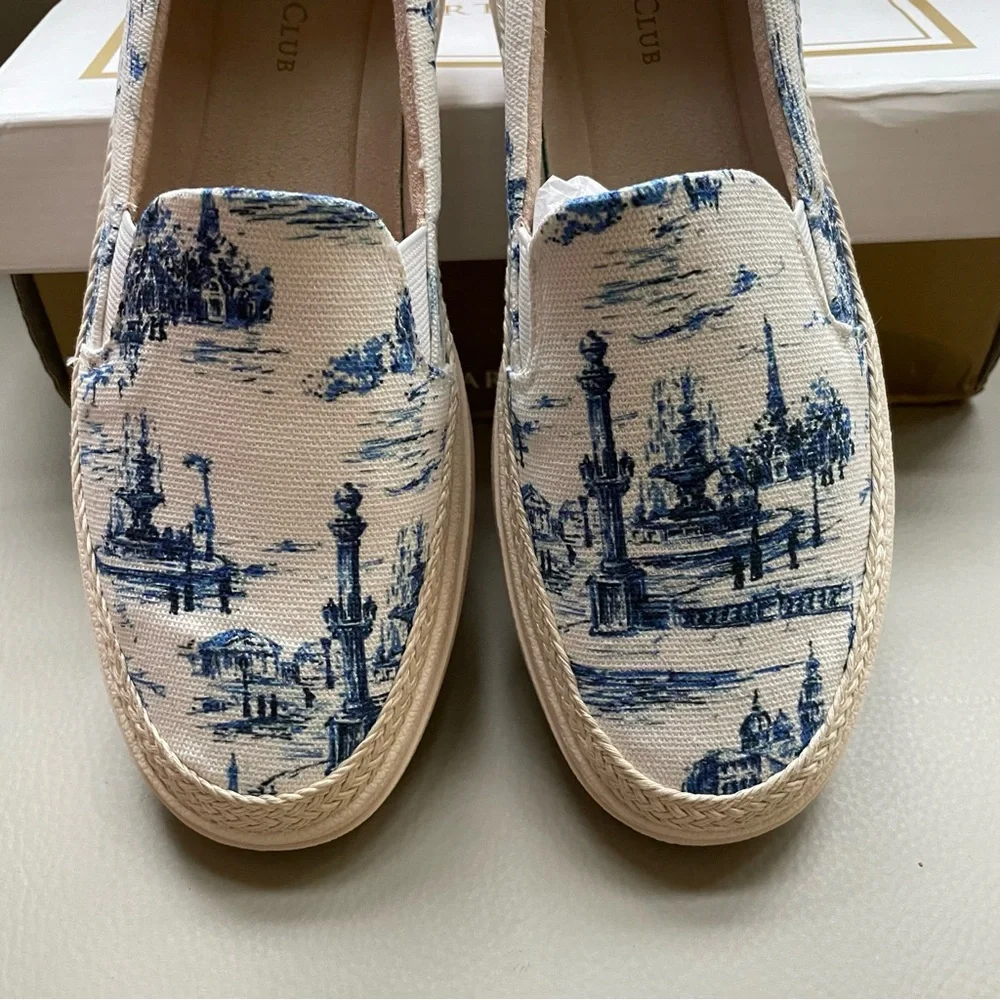 Charter Club Women's Scenic Blue Toile Loafers - Picture 4 of 7